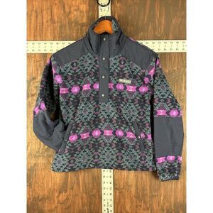 Columbia Benton Springs Crop Pullover Sweater Southwestern Aztec Print Womens XS